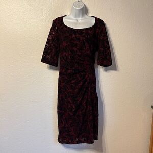 Anthropologie Maeve Ruched Sheath Dress Size 14